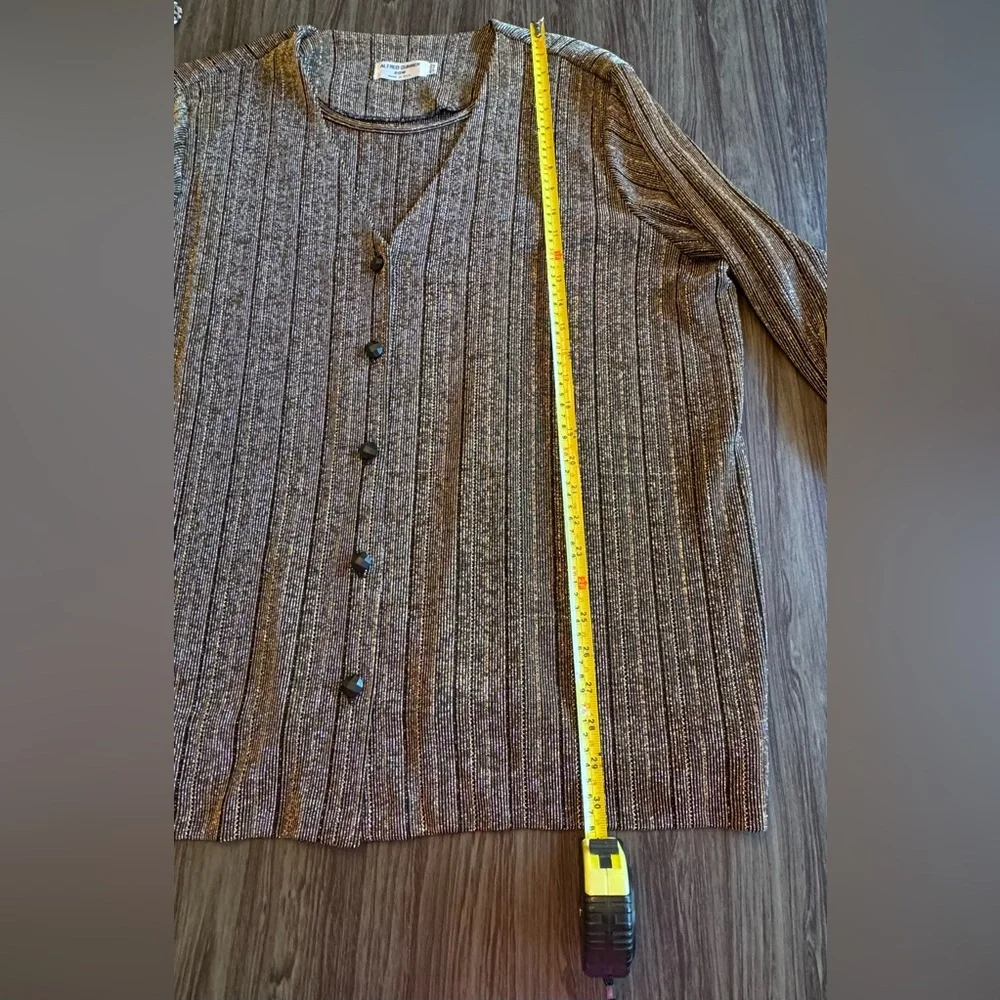 Alfred Dunner gold metallic sweater - Picture 7 of 12